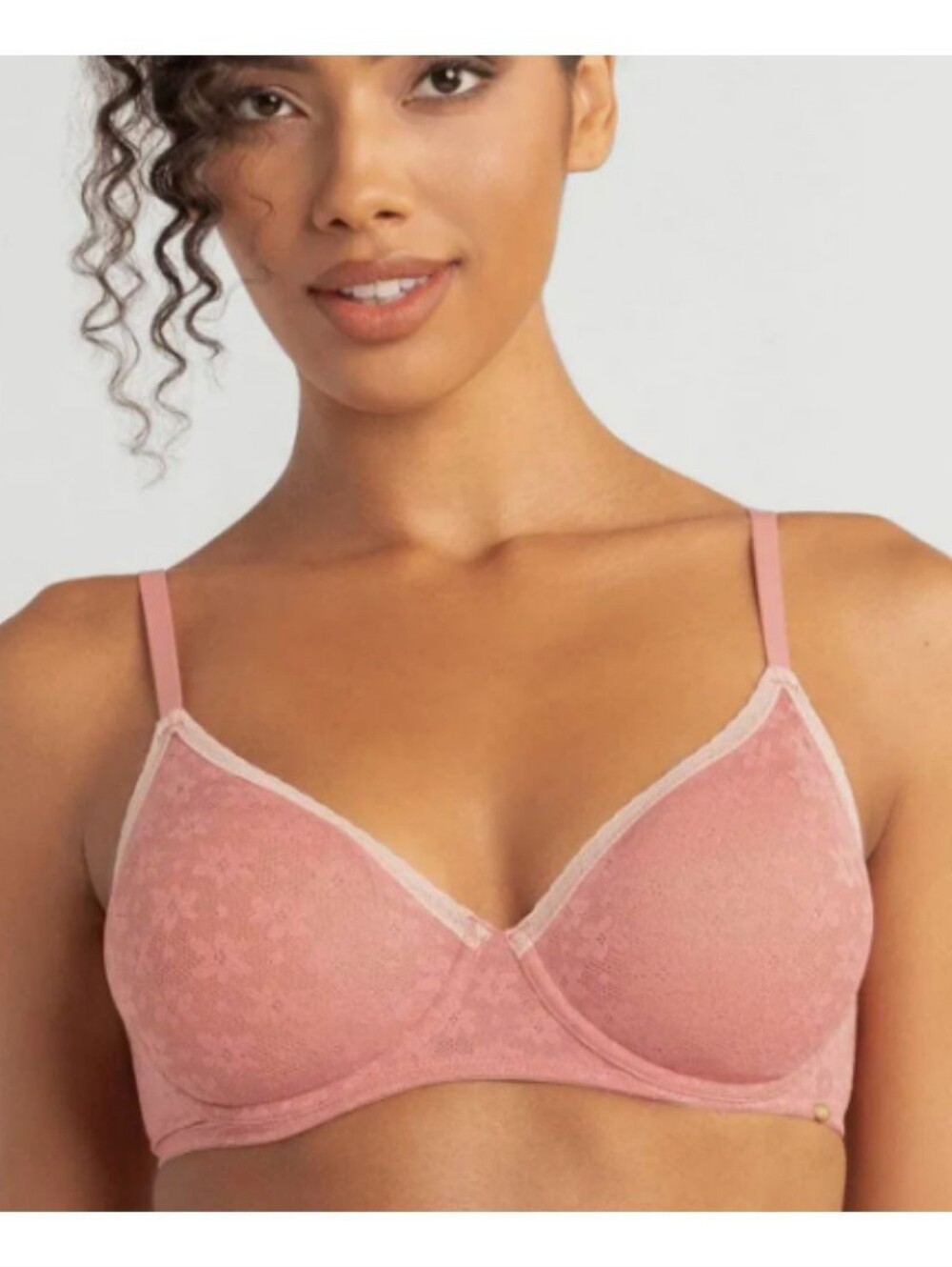 Jessica Simpson Pointelle Lace Unlined Balconette Bra